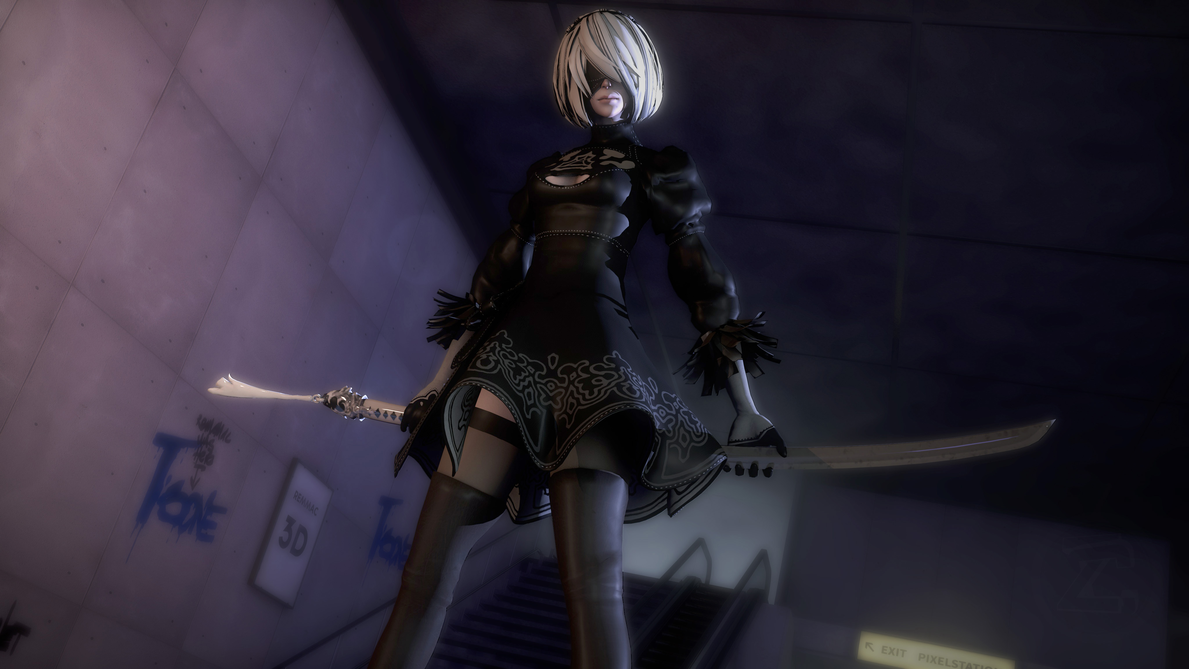Nier: Automata 2B wallpaper by christianzc on DeviantArt