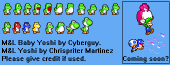 Mario and Luigi Styled Baby Yoshi