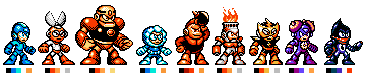 Mega Man 1/Powered Up Robot Masters: Custom Style