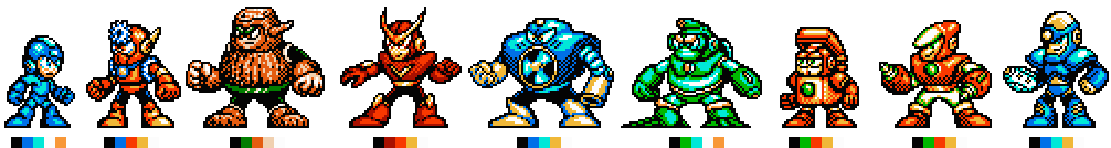 Mega Man 2 Robot Masters: Custom Style