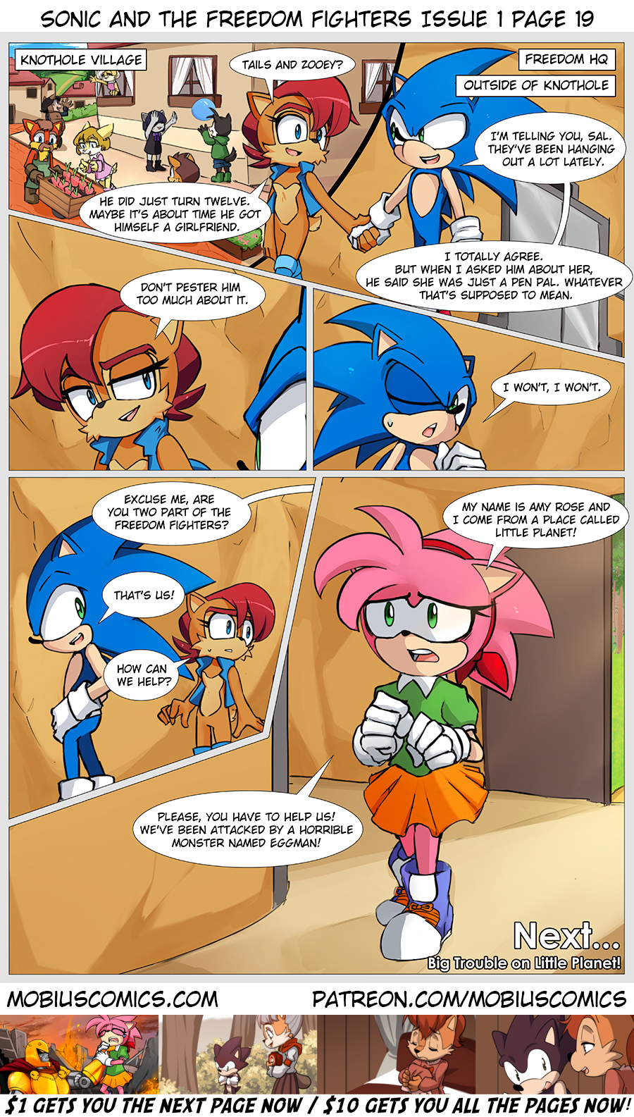 Amy's excuse, Archie Sonic Comics