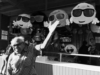 Angry Man at Santa Monica Pier