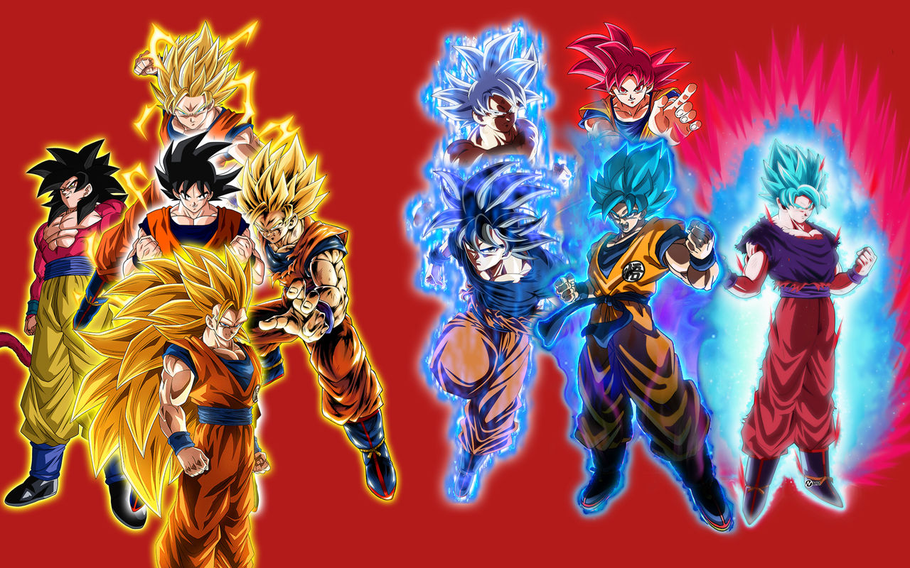 All Forms' s Goku Wallpaper by HNARTVN on DeviantArt