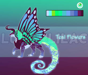 Teal Flowers - Auction (OPEN)