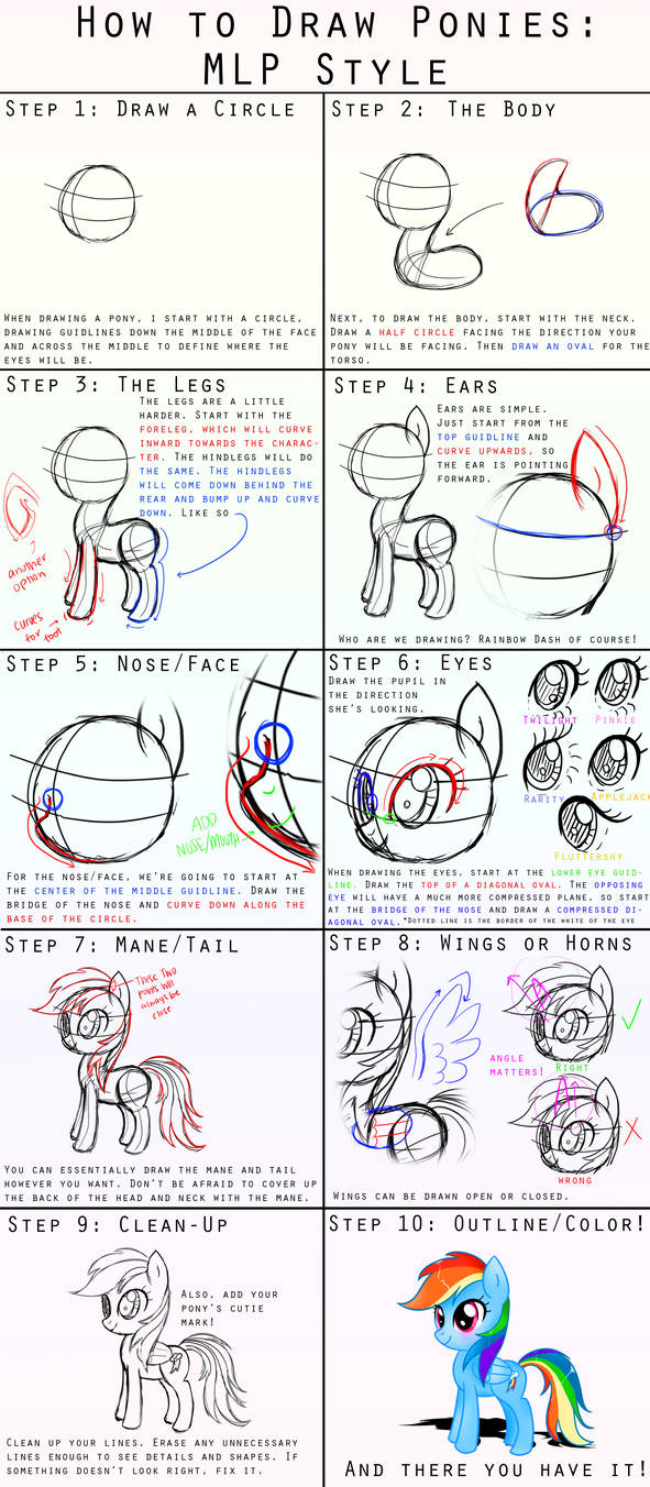 Mlp Drawing Format How to Draw Ponies: MLP Style by steffy-beff on DeviantArt