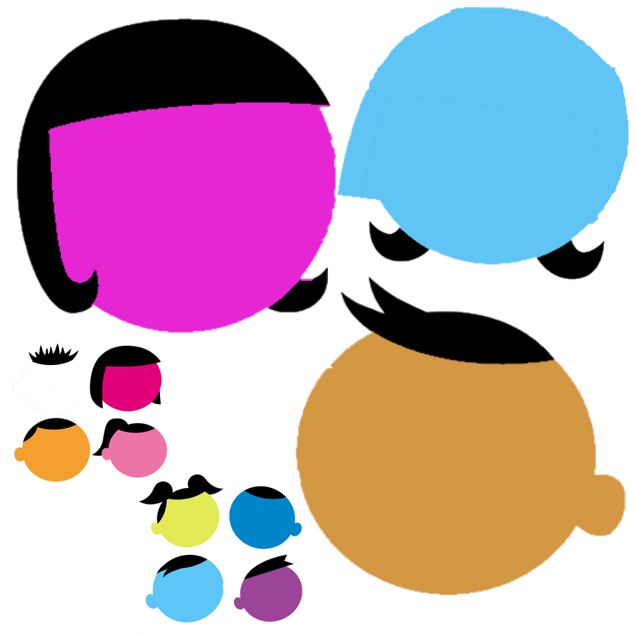 Tmrm Time. Deviantart Dot, Dee, Del and Friends Faces of Colors by Roundhous1790 on DeviantArt