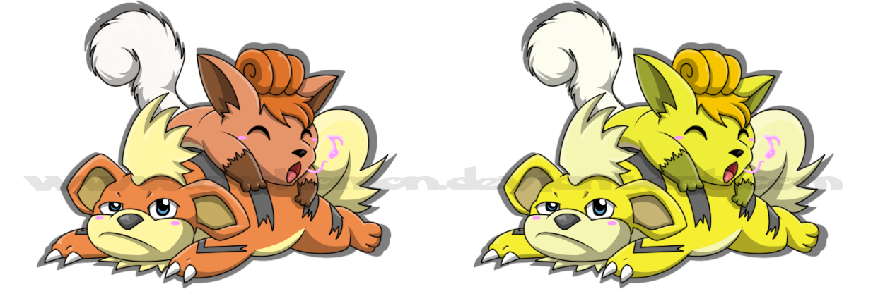 Growlithe + Vulpix