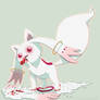Kyubey eating... Kyubey