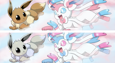 Eevee+Sylveon Bookmark (+ finally, SHINY version!)