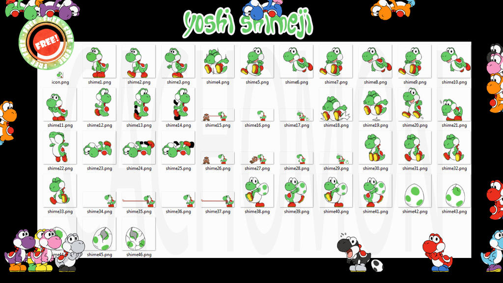Yoshi Shimeji +FREE+ by Cachomon