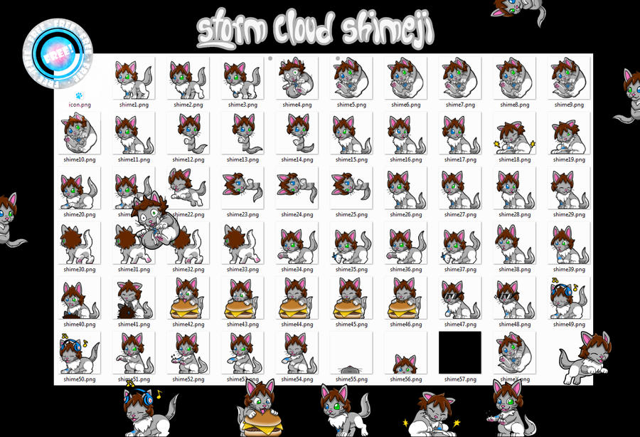 Storm Cloud Shimeji +FREE+