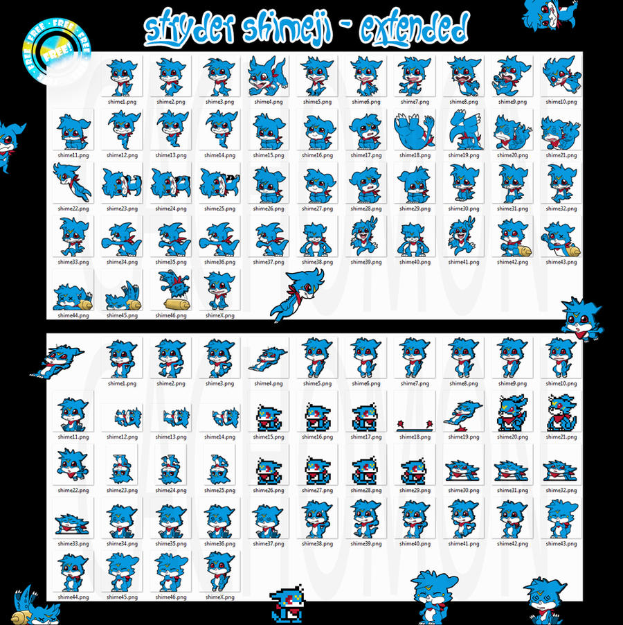 Stryder the Veemon Shimeji Extension +FREE+