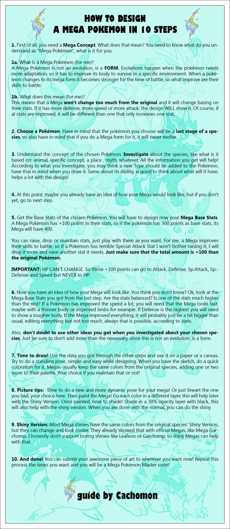 +How to design a Mega Pokemon in 10 steps+ by Cachomon on DeviantArt