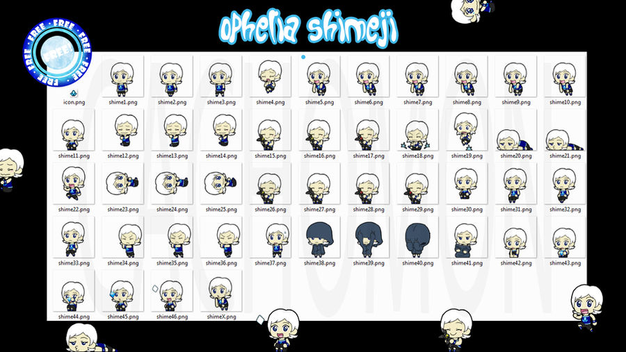 Ophelia Shimeji +FREE+