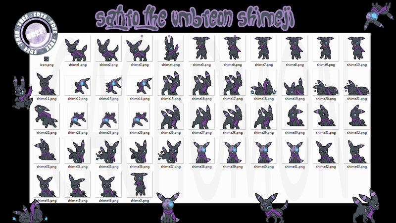 Satiro the Umbreon Shimeji +FREE+