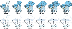 Snow and Alola Vulpix Tails Growing Process