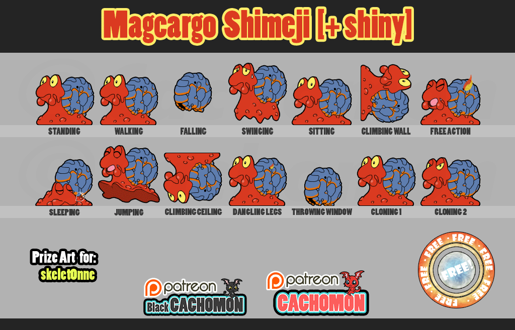 Magcargo Shimeji [D/L] [+shiny] [+blue shiny]