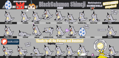 Furless BlackGabumon Shimeji [D/L]