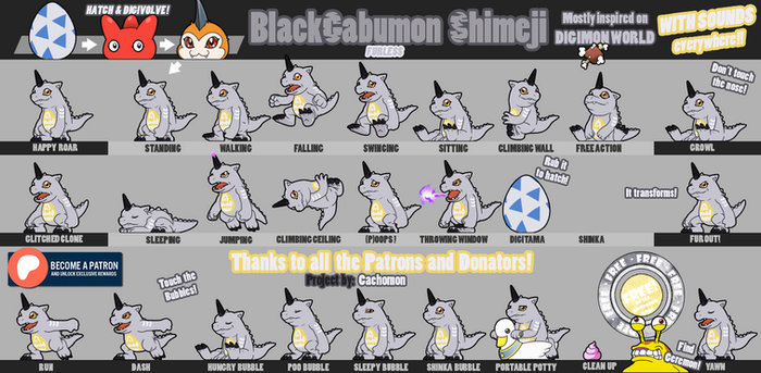 Furless BlackGabumon Shimeji [D/L]