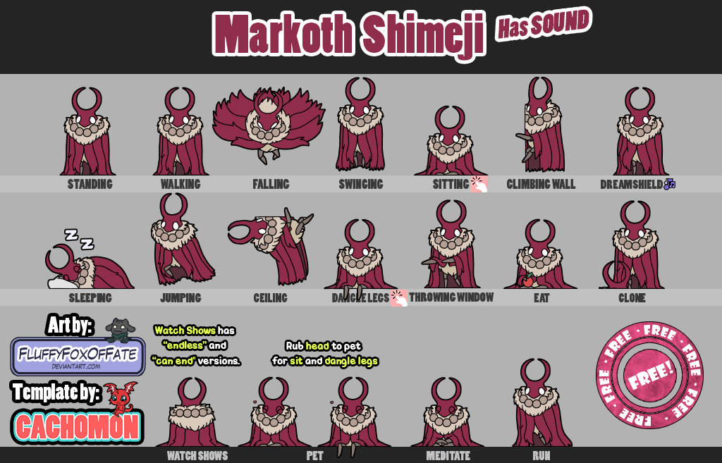 Markoth Range Markoth from Hollow Knight Shimeji by Cachomon on DeviantArt
