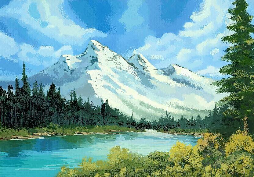 Landscape using MS Paint by Garizzle on DeviantArt