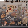 FREE VINTAGE STICKER PACK | 50+ PNGS