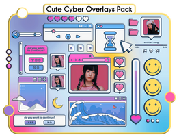 50+ Cute cyber overlays pack