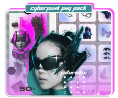 50+ CYBERPUNK PNG PACK