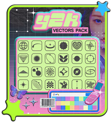 100+ Y2K SHAPES VECTORS PNG PACK