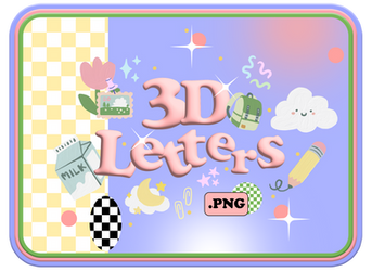 75+ 3D LETTERS PNG PACK