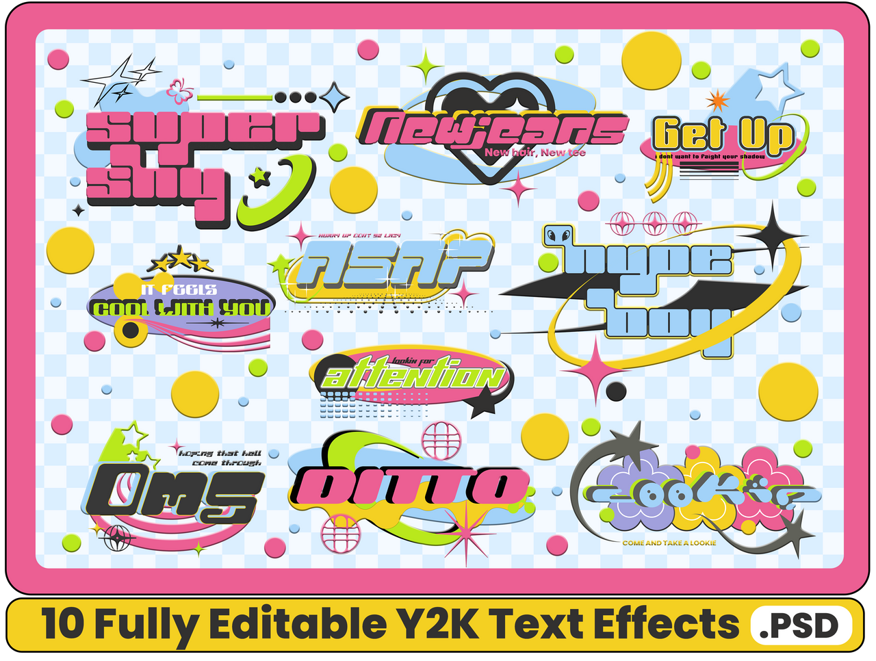 10 EDITABLE Y2K TEXT EFFECTS by chimiyaa on DeviantArt