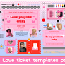 4 LOVE TICKET PSD TEMPLATES PACK