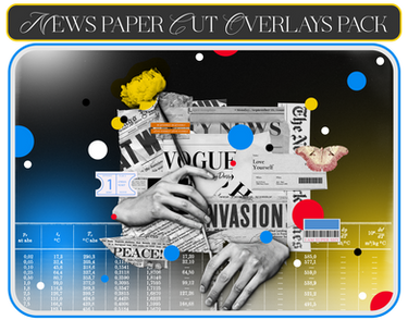 20+ NEWSPAPER CUT OVERLAYS PACK