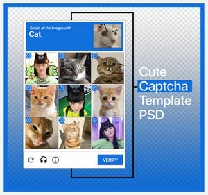 FREE CUTE CAPTCHA TEMPLATE PSD