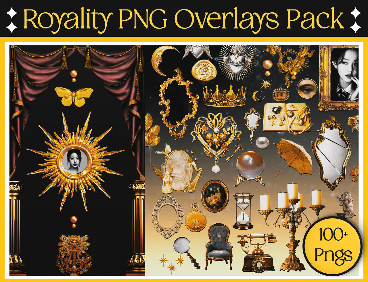 FREE 100+ ROYALITY PNG OVERLAYS PACK by chimiyaa on DeviantArt