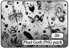 50+ Pixel Goth PNG pack
