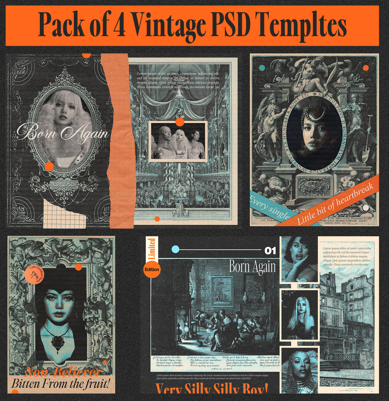 Psd Born Free 4 Vintage PSD Templates - Born Again by chimiyaa on DeviantArt