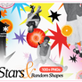 Free 100+ Stars and Random Shapes PNG Pack