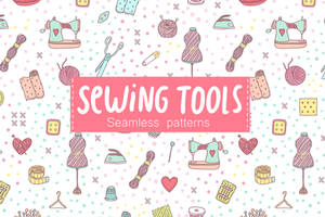 Sewing tools. Seamless pattern