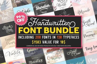 Font Bundle 99%OFF