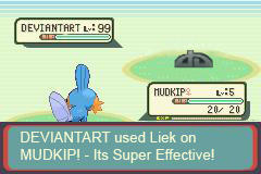 DEVIANTART used Liek on MUDKIP