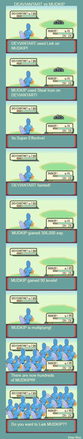 DEVIANTART VS MUDKIP