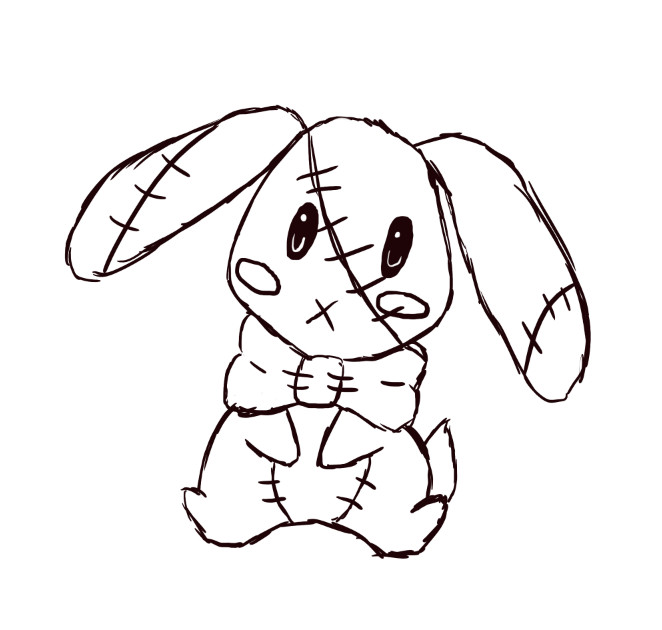 Random Outline 1 - bunny by Tainted-Raven on DeviantArt