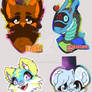 6th set of furry badge commissions.