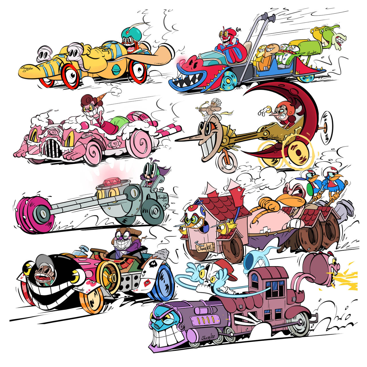 Inkwell Isle Wacky Races by SamDrawsStuff123 on DeviantArt