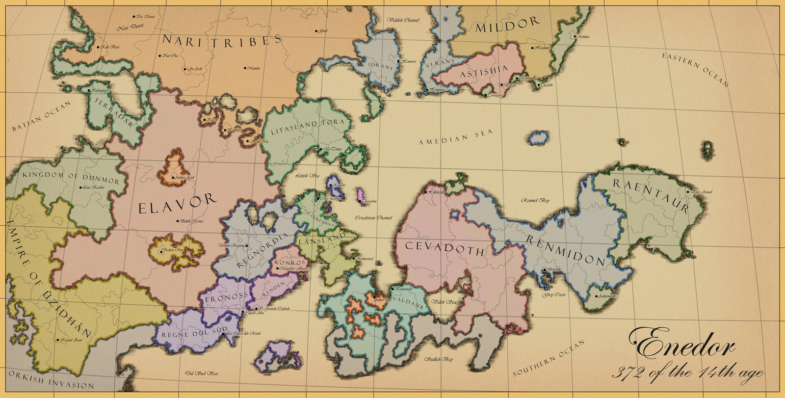 Enedor Map by RobbieMcSweeney on DeviantArt