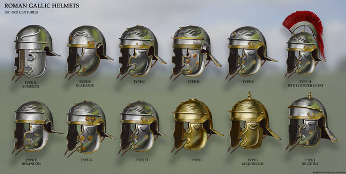 Roman Gallic Helmet Variations