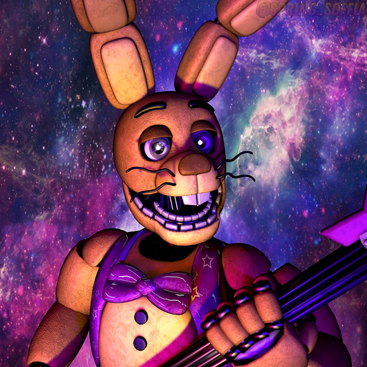 C4D) Stylized Funtime Foxy and Funtime Chica UCN by springSoffia