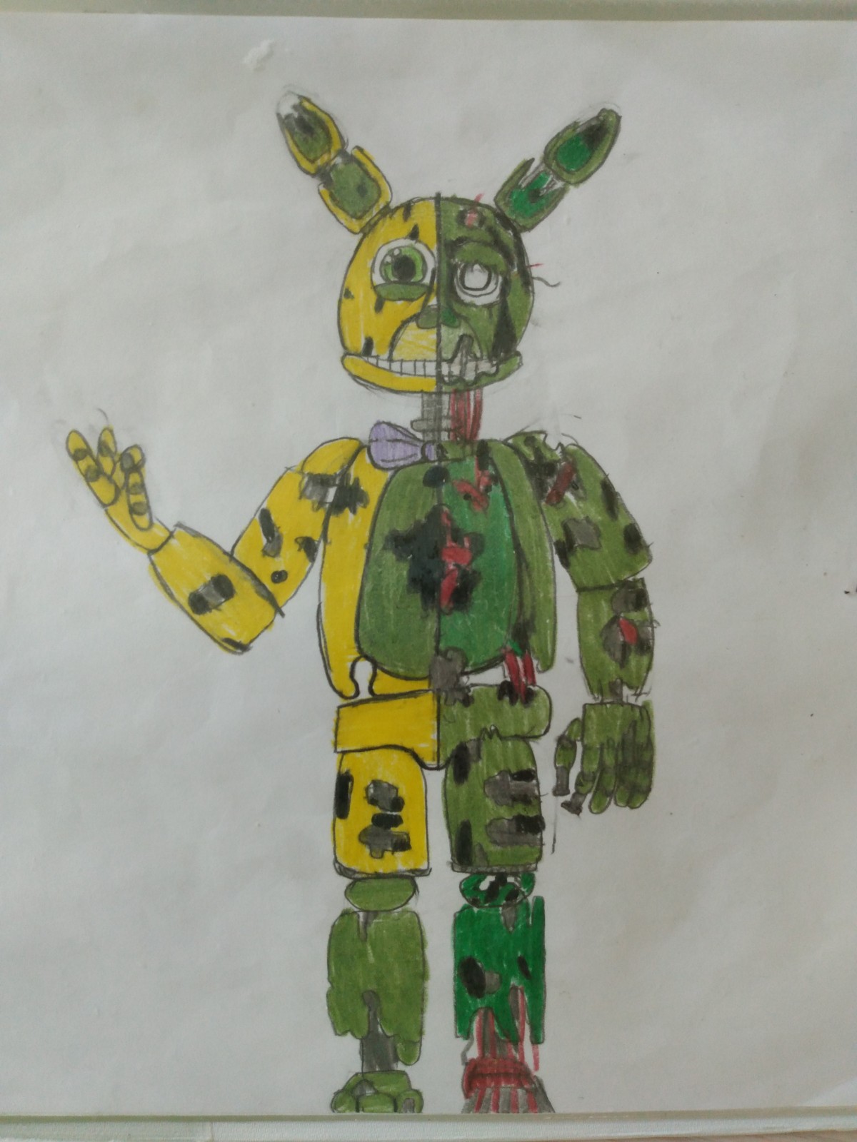 Half Withered Spring Bonnie - Half Springtrap Hand by VincintAfton on ...