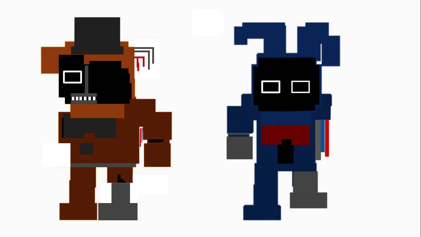 Fnaf6 FFPS Animatronics 8-bit by 133alexander on DeviantArt